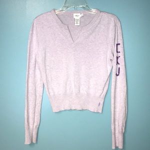 Calvin Klein Lavender Scoop V Neck Long Sleeve (L)
